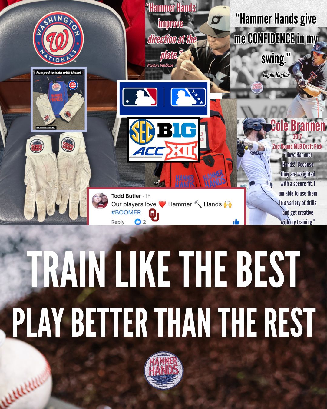 Hammer Hands Weighted Batting Gloves Testimonials - MLB / MiLB / D1 Approved Weighted Batting Gloves